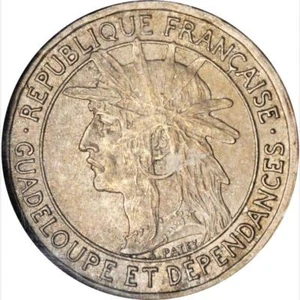 1903 Guadeloupe Franc, NGC MS 63, Scarce in Grade  - Picture 1 of 4