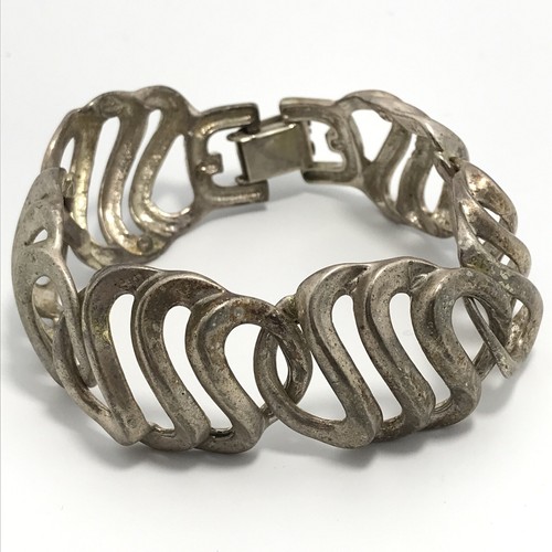 Bracciale Vintage GIVENCHY Argento Sterling B Look Design Tg 7