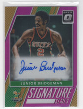 2017-18 Donruss Optic Signature Series Pink #81 Junior Bridgeman Auto /25