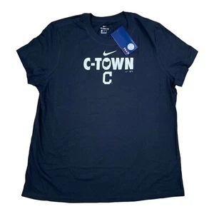 Nike Cleveland Indians MLB T-Shirt Women's XL Black Local C-town Graphic NWT - Picture 1 of 6