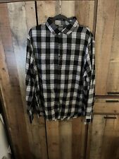 Shein Men’s Black/White/Grey Flannel Check Shirt - 2XL/XL (New)