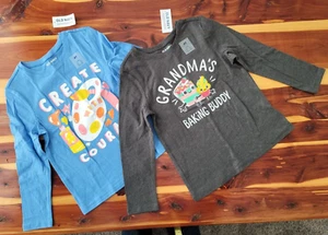 Lot of 2 Old Navy Toddler Girls Size 4T ~ Long Sleeve Tee Shirts - Picture 1 of 6