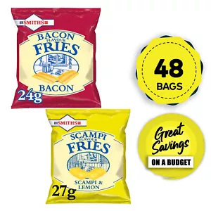 Smiths Snacks Savoury Bacon Scampi Fries Bundle Mix 48 Bags - Picture 1 of 7
