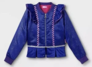 JoJo Siwa Peplum Bomber Jacket Blue Girl's Coat Size XS 4/5 JoJo's Closet NWT - Picture 1 of 3