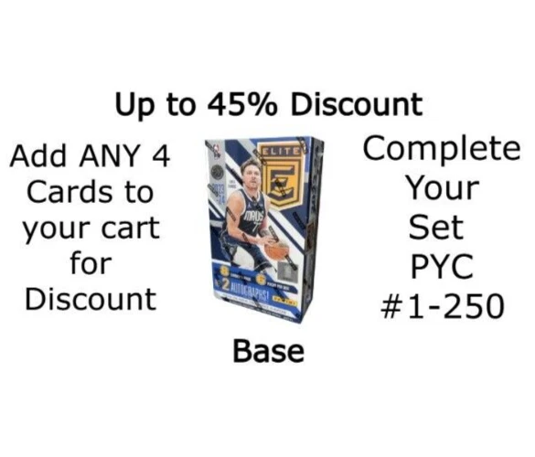 2023-24 Donruss Elite Basketball Base You Pick Complete Set Singles #1-250 PYC - Image 1 of 1