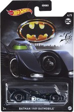 Hot Wheels Toy Car DC 1989 Batmobile 8cm Steel Black - Collectible