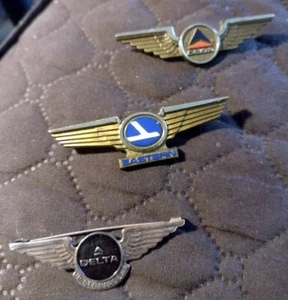 Vintage Delta & Eastern Airlines Plastic Wing Badges STOFFEL SEAL Lot - Picture 1 of 12