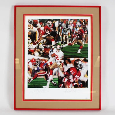 Ricky Watters Signed Lithograph 49ers "Raging Watters" - COA JSA - Image 1 of 4