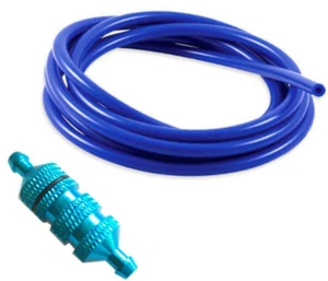 Nitro RC silicone fuel pipe and filter Blue tube combo - High Temp 1 mtre - Picture 1 of 5