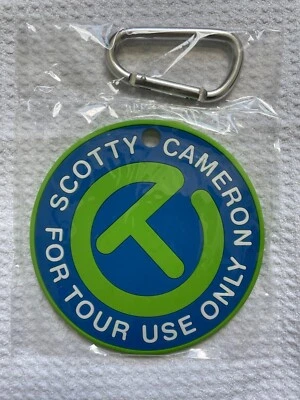 Disco de poner Scotty Cameron Circle T azul verde lima con mosquetón disco CT Tour Foto 1 de 2