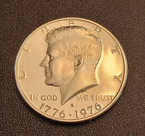 1976 S Proof KENNEDY HALF DOLLAR - From a Proof Set - Free Shipping Cover
