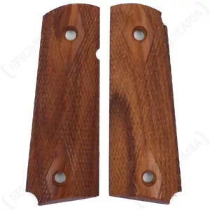 Reproduction WW2 US Army Colt M1911 Wood Grips- Pair- Walnut Wood - Picture 1 of 4