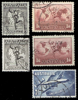 AUSTRALIA - AIR POST Juego Parcial - Usado VF Sc #C4-C8 Cat$ 10.00 Foto 1 de 2