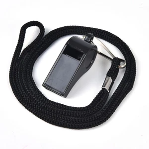 Football Soccer Sports Referee Plastic Whistle Lanyard Emergency Loud Sound WH - Picture 1 of 8