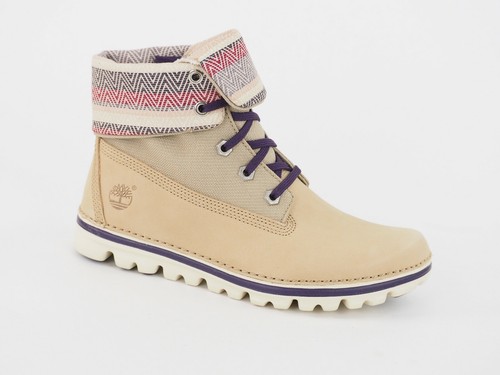 Stivali da donna Timberland Earthkeepers Brookton Park Roll Top 8835R pelle crema