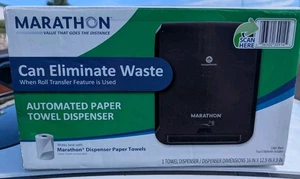 Marathon Automatischer Hartwickel Papierhandtuchspender, Schwarz Neu im Karton - Bild 1 von 1