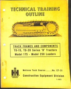 International Harvester TD-15 TD-20 Series B Track Frames Components Manual - Picture 1 of 2