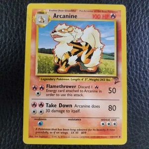 Arcanine 33/130 Base Set 2 HP Pokémon TCG CCG Cards 2000 WOTC - Picture 1 of 3