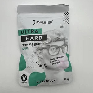 Goma de mascar JAWLINER ultra resistente facial fitness sin azúcar vegana como nueva 60 un. - Imagen 1 de 3