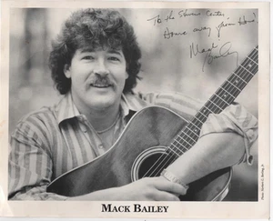 MACK BAILEY SIGNED 8X10 B&W PHOTO, FREE USA SHIPPING - Picture 1 of 1