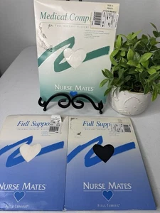 3er Set Nurse Mates Höschen Hose Größe A Small weiß und schwarz Unterstützung Kompression - Bild 1 von 3