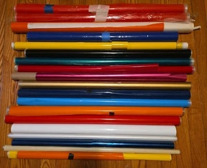 Model Plane Covering Film Lot Parklite MonoKote Ultracote Transparent Red Blue - Picture 1 of 9