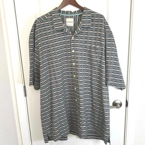 Camisa Tommy Bahama Seda Algodón Abotonada Manga Corta Gris Azul Negro Para Hombre’s 2XL - Imagen 1 de 12