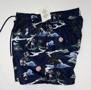 H&M PATTERNED SWIM TRUNKS SHORTS SIZE SMALL - Picture 1 of 4