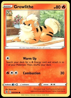 SWSH08: Fusion Strike #032/264 Growlithe - Image 1 of 2