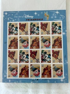 2004 US SCOTT #3865-3868 37c THE ART OF DISNEY, Sheet of 20 MNH - Picture 1 of 1