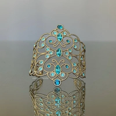 RARO Brazalete Brazalete Swarovski Cristal Azore Filigrana Oro Verde Azulado 5037557 Foto 1 de 4