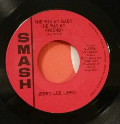 Jerry Lee Lewis SHE WAS MY BABY (HE WAS MY FRIEND) (ROCK 45) #1906 PLAYS VG+ Foto 1 de 4