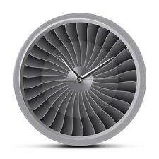 Jet Engine Turbine Fan Aviator Wall Clock Airplane Modern Wall Art Timepiece New