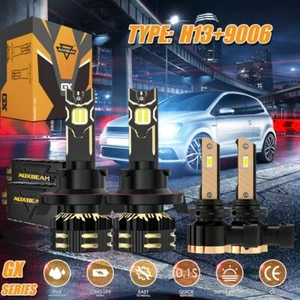 4x AUXBEAM H13 LED Headlight 9006 Fog Light for Dodge Ram 1500 2500 3500 2006-09 - Foto 1 di 12