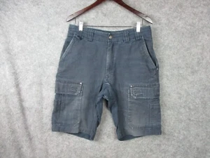 Duluth Trading Co Carpenter Herrenshorts 34 x 10 schwarz Verfärbungen Cargo Canvas - Bild 1 von 16