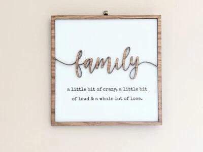 Family Wall Art, Entryway decor, Wood, Rustic, New Home Gift Small Gift Idea - Image 1 of 4