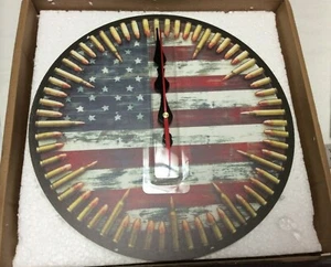 Very desirable patriotic 2nd amendment bullet clock, brand new never used - K380 - Picture 1 of 11
