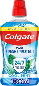 Enjuague bucal Colgate Plax Cool Mint sin alcohol 1L protección de placa - Imagen 1 de 10
