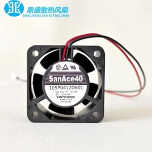 Sanyo 109P0412D601 4020 12V 0.18A 4cm 2-Wire High RPM Server Cooling Fan - Picture 1 of 5