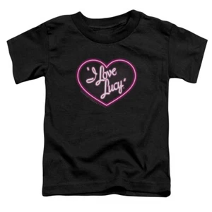 I Love Lucy Toddler T-Shirt Neon Logo Black Tee - Picture 1 of 1