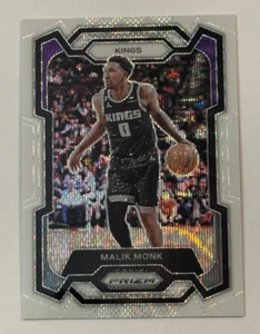 2023-24 Panini Prizm White Wave #71 Malik Monk Sacramento Kings/38 - Imagen 1 de 2