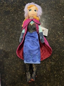 Disney STORE PRINCESS FROZEN ANNA 20" Plush Doll with CAPE Stuffed VERY RARE - Picture 1 of 3