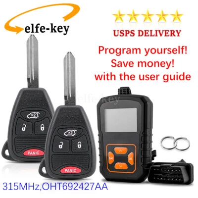 Remote Key Fob Programmer for Chrysler PT Cruiser 200 Dodge Avenger Jeep Liberty - Image 1 of 4