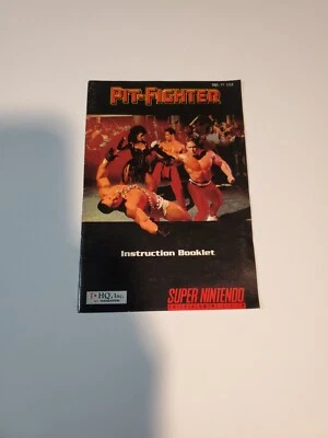 Pit-Fighter (Super Nintendo SNES, 1992) ☆ MANUAL ☆ - Image 1 of 3