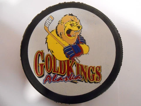Alaska Gold Kings WCHL puck - 1995-1997 - Blank Back - Czech puck Cover