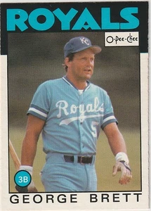 George Brett 1986 OPC #300 Kansas City Royals Set Break O Pee Chee - Picture 1 of 1