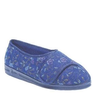 Comfylux Davina Ladies' Super Wide Fit Touch Fastening Slippers - Picture 1 of 5