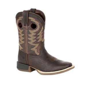 Lil Durango Little Kids Dark Bay Leather Rebel Pro Cowboy Boots - Picture 1 of 8