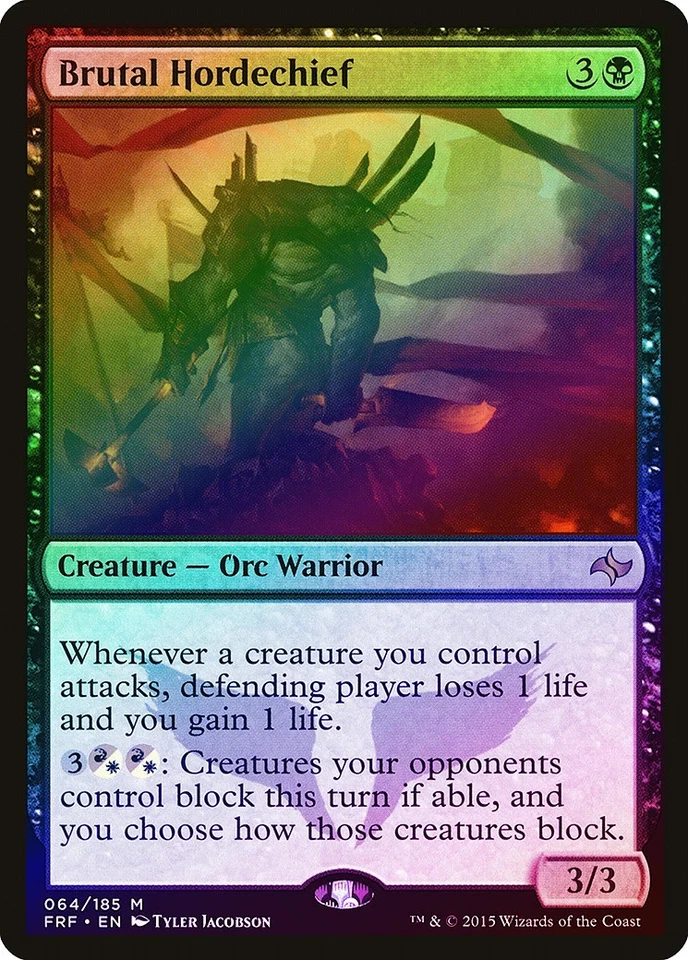Brutal Hordechief FOIL Fate Reforged HEAVILY PLD Black Mythic Rare CARD ABUGames - Image 1 of 1