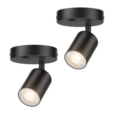 2-Pack Directional Flush Mount Spot Light Dimmable Ceiling Spotlight Indoor L... - Image 1 of 4